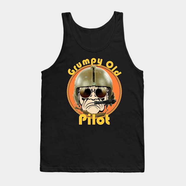 Grumpy Old Pilot Tank Top by Airdale Navy